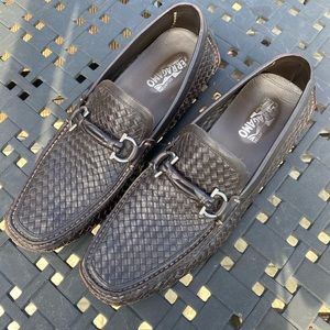 Salvatore Ferragamo Brown Woven Drivers